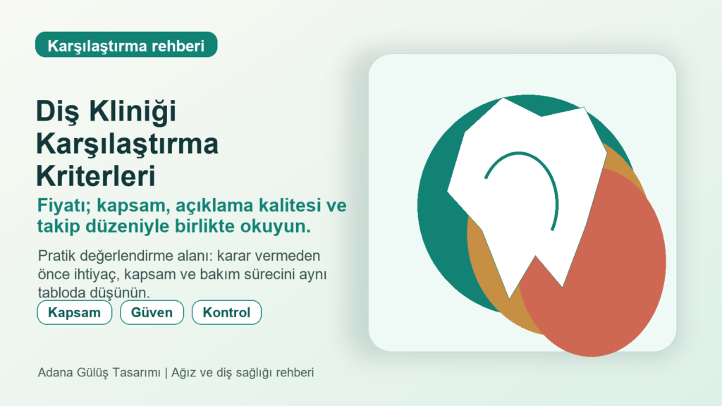 Adana Diş Kliniği Seçerken 7 Kritik Kriter 1 Adana diş kliniği karşılaştırma kriterleri ara görseli