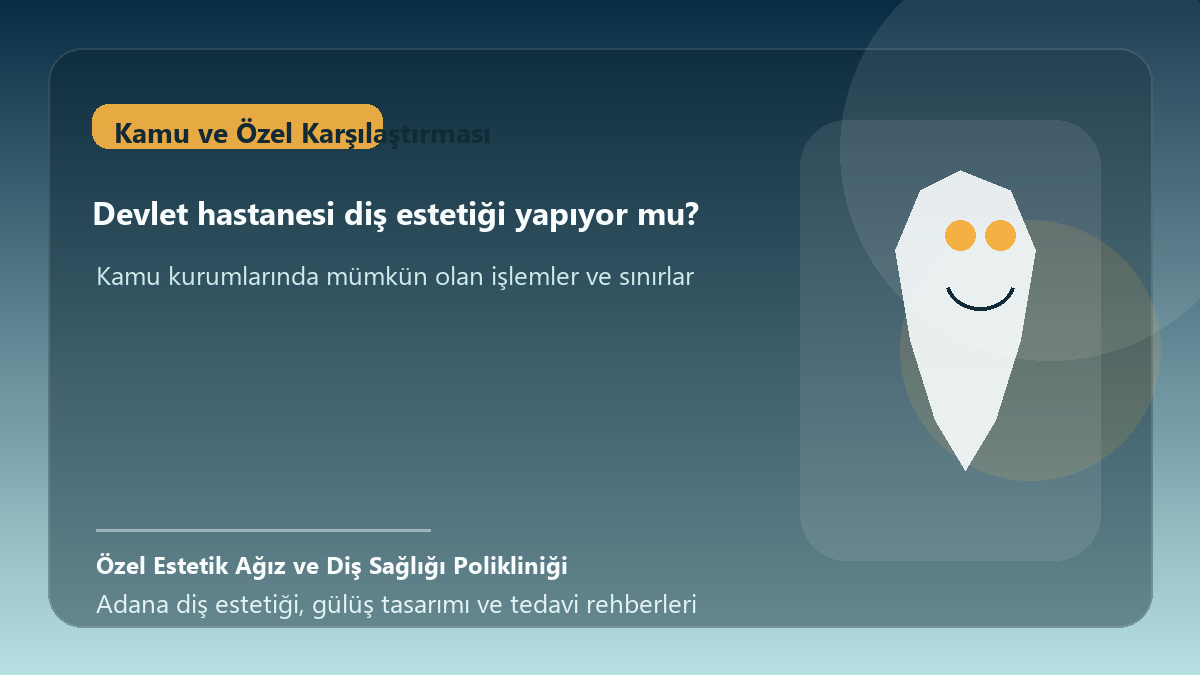 Estetik Diş Hekimliği Uygulamaları 71 Devlet hastanesi diş estetiği yapıyor mu yazısı kapak görseli