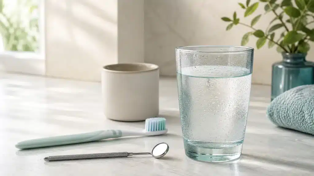 Diş hassasiyeti değerlendirmesinde soğuk su, yumuşak diş fırçası ve ağız aynası